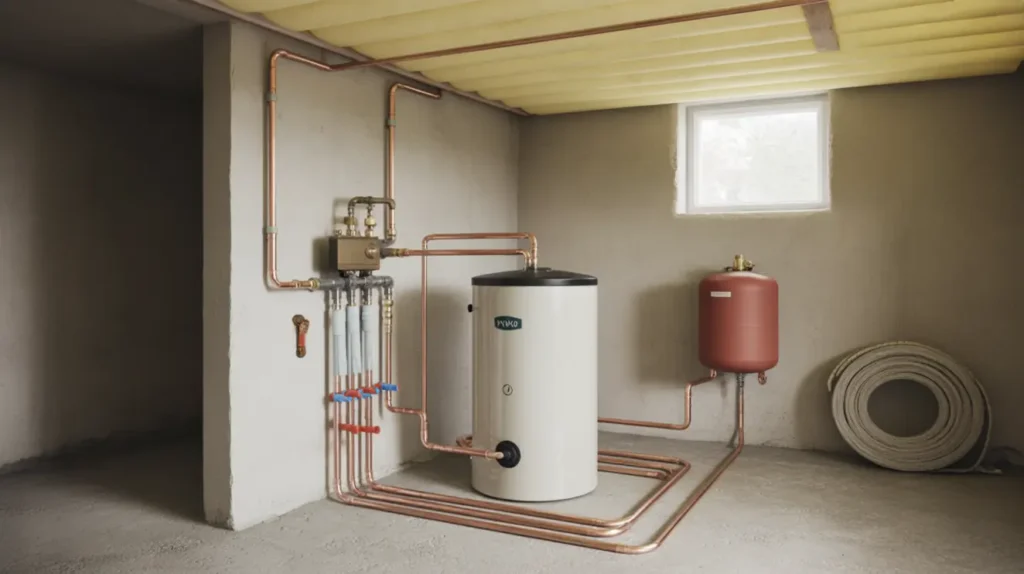 vvc system i villan snabbare varmvatten utan sl seri funktion dimensionering installation och kostnad
