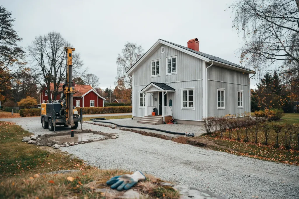 brunnsborrning och bergv rme i villa s fungerar installationen kostnaden och v gen till l gre uppv rmningskostnader
